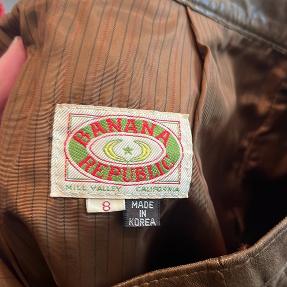 Vintage Banana Republic Leather Skirt size 8 circa 1985 - Picture 6 of 6